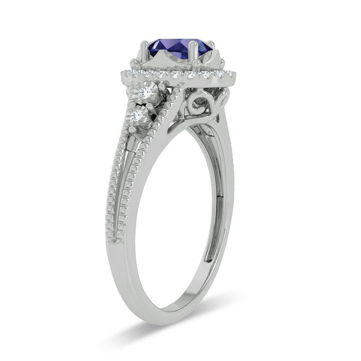 Chic 14k White Gold 0.10ct Lab Diamond Womens Ring