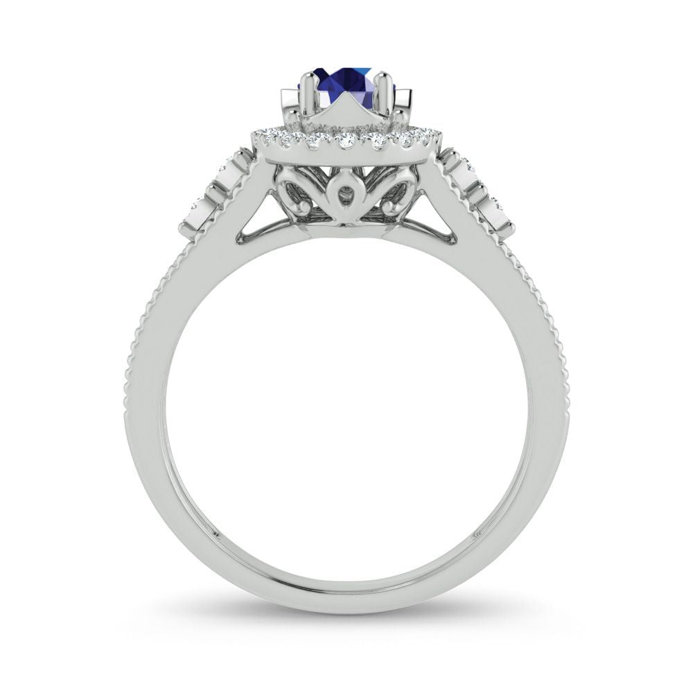 Chic 14k White Gold 0.10ct Lab Diamond Womens Ring