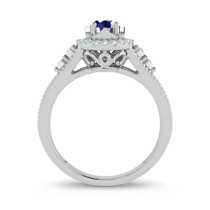 Chic 14k White Gold 0.10ct Lab Diamond Womens Ring