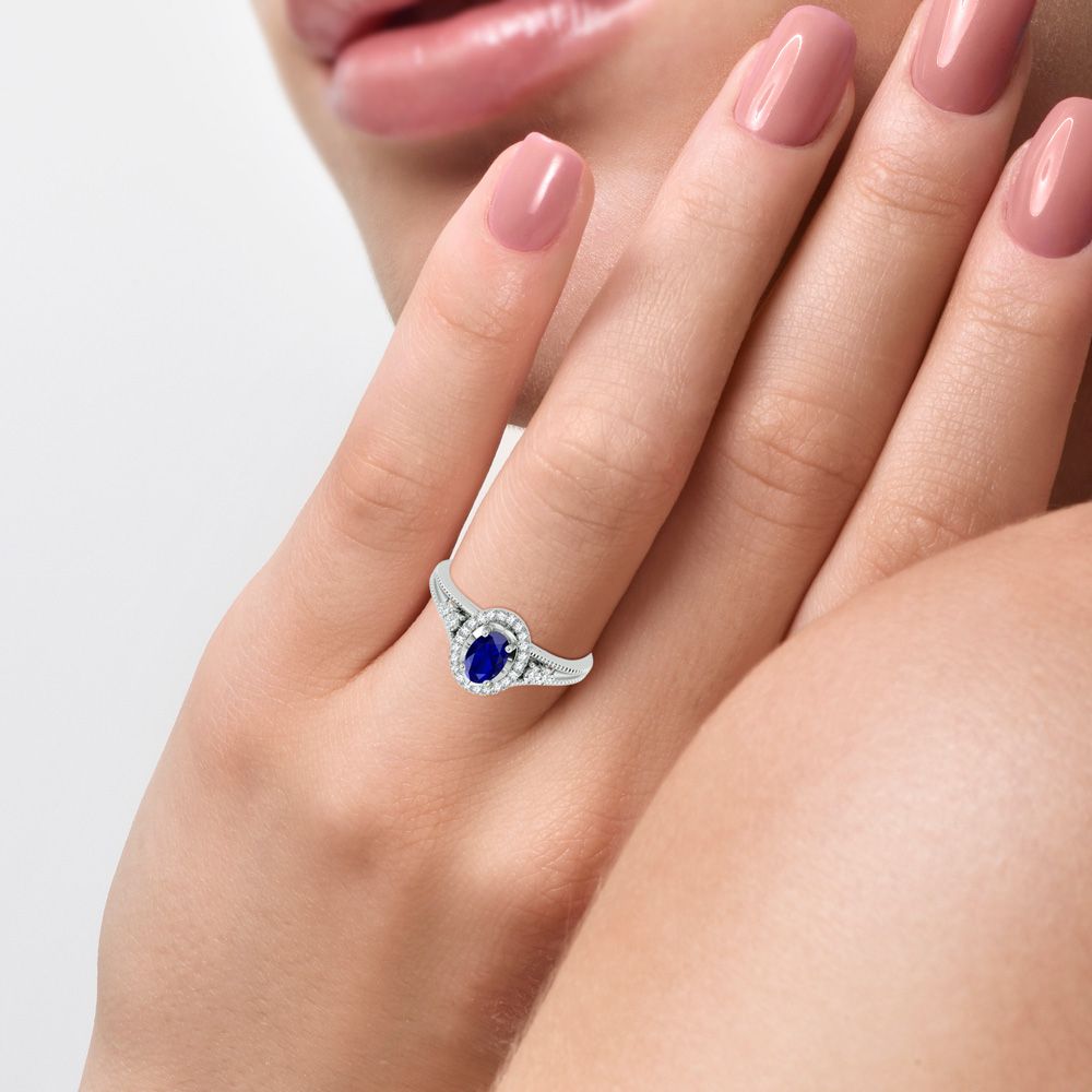 Chic 14k White Gold 0.10ct Lab Diamond Womens Ring