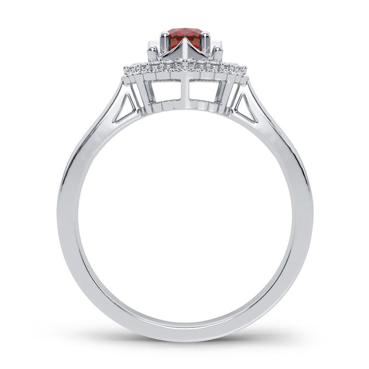 Elegant 14k White Gold Lab Diamond Womens Ring