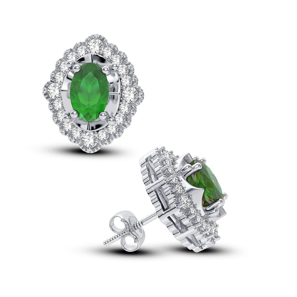 Chic 0.20CT Lab Diamond 14k White Gold Womens Earrings