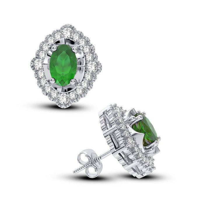 Chic 0.20CT Lab Diamond 14k White Gold Womens Earrings