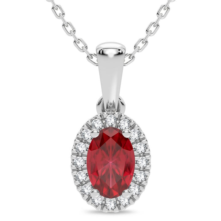Elegant 14K White Gold 0.05CT Lab Diamond Pendant