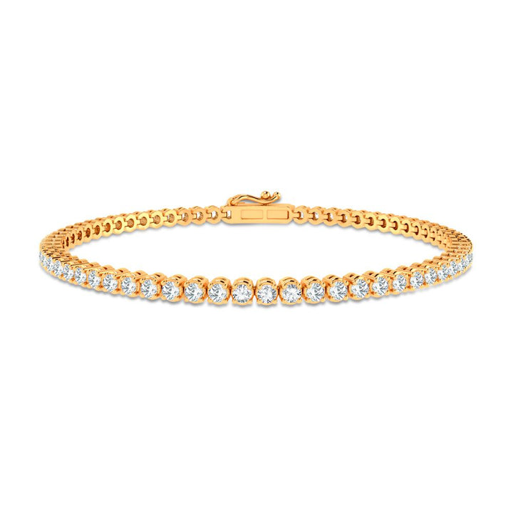 14k Yellow Gold 2ct Lab Diamond Womens Tennis Bracelet