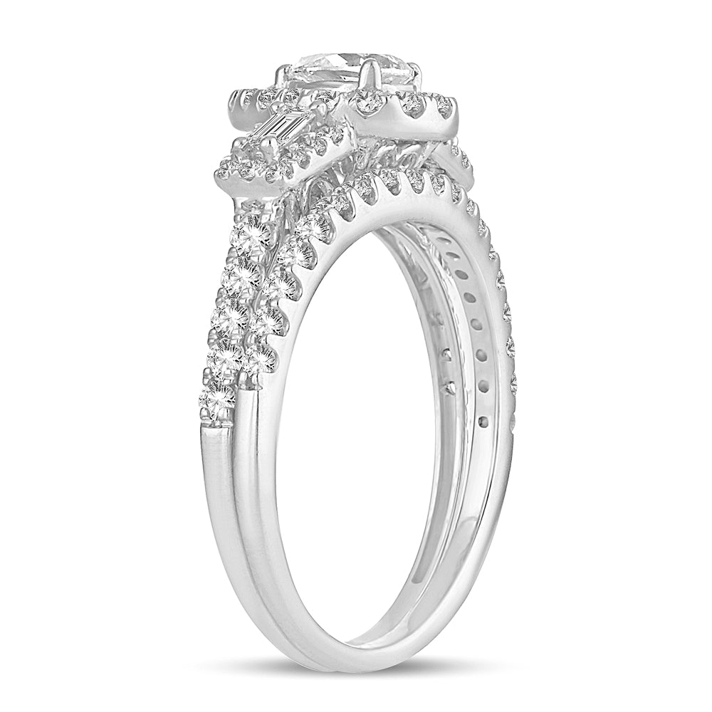 14k White Gold 1CT Lab Diamond Engagement Ring