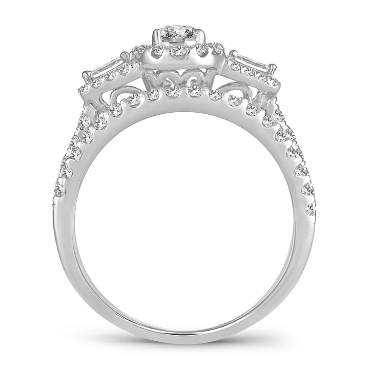 14k White Gold 1CT Lab Diamond Engagement Ring