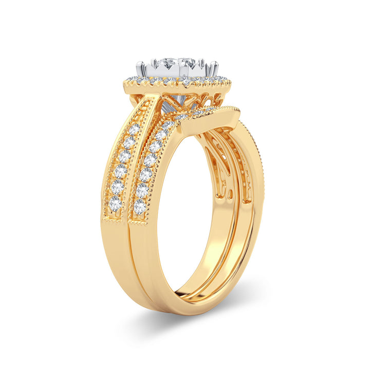 Luminous 14k Yellow Gold 0.75ct Lab Diamond Engagement Ring