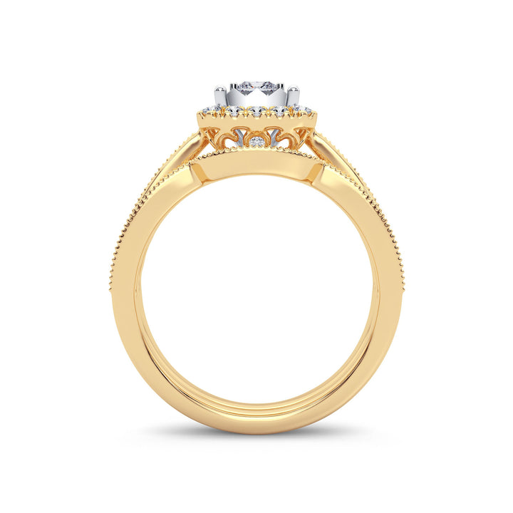 Luminous 14k Yellow Gold 0.75ct Lab Diamond Engagement Ring