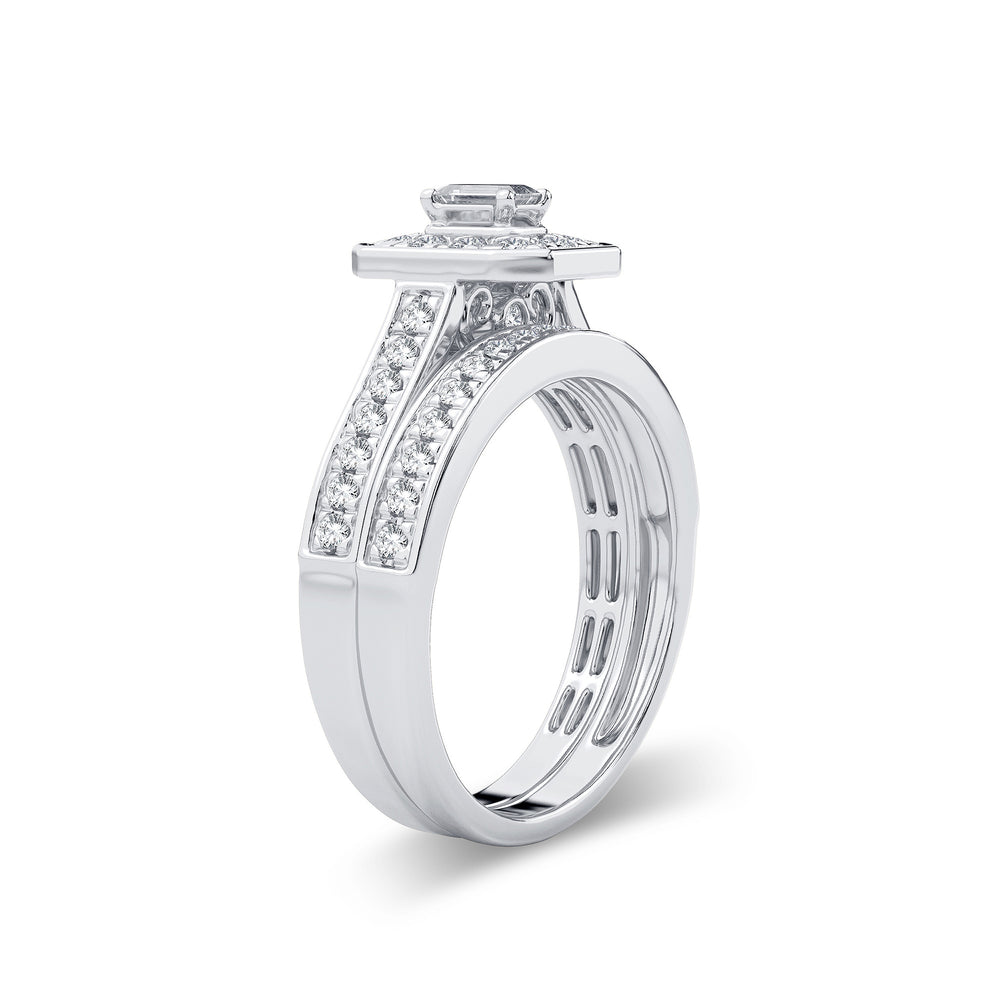 Elegant 14k White Gold Lab Diamond Engagement Ring (0.68CT)