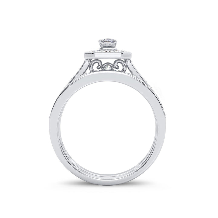 Elegant 14k White Gold Lab Diamond Engagement Ring (0.68CT)