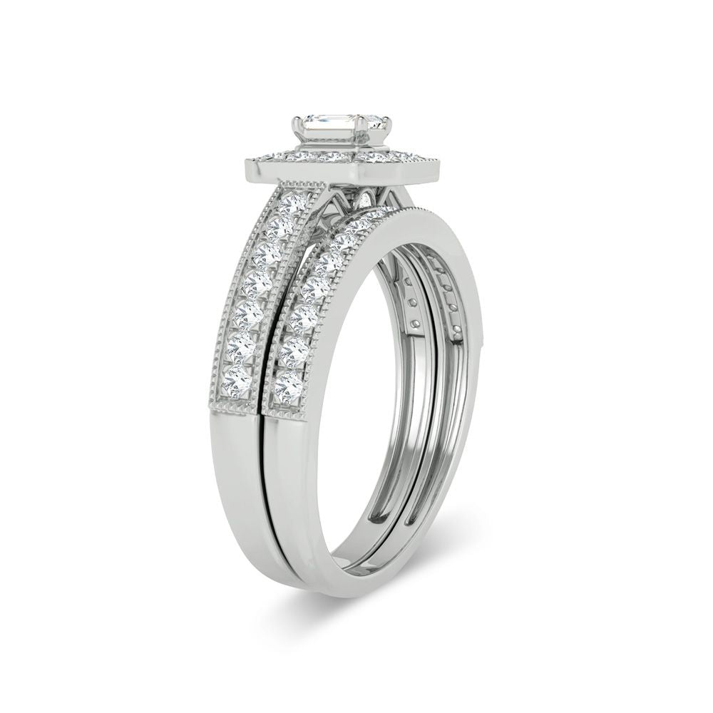 Elegant 14k White Gold 0.68ct Lab Diamond Engagement Ring