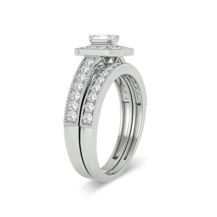 Elegant 14k White Gold 0.68ct Lab Diamond Engagement Ring
