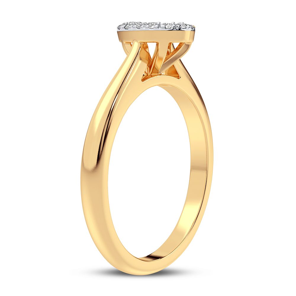 14K Yellow Gold Lab Diamond Engagement Ring - 0.25CT Brilliance