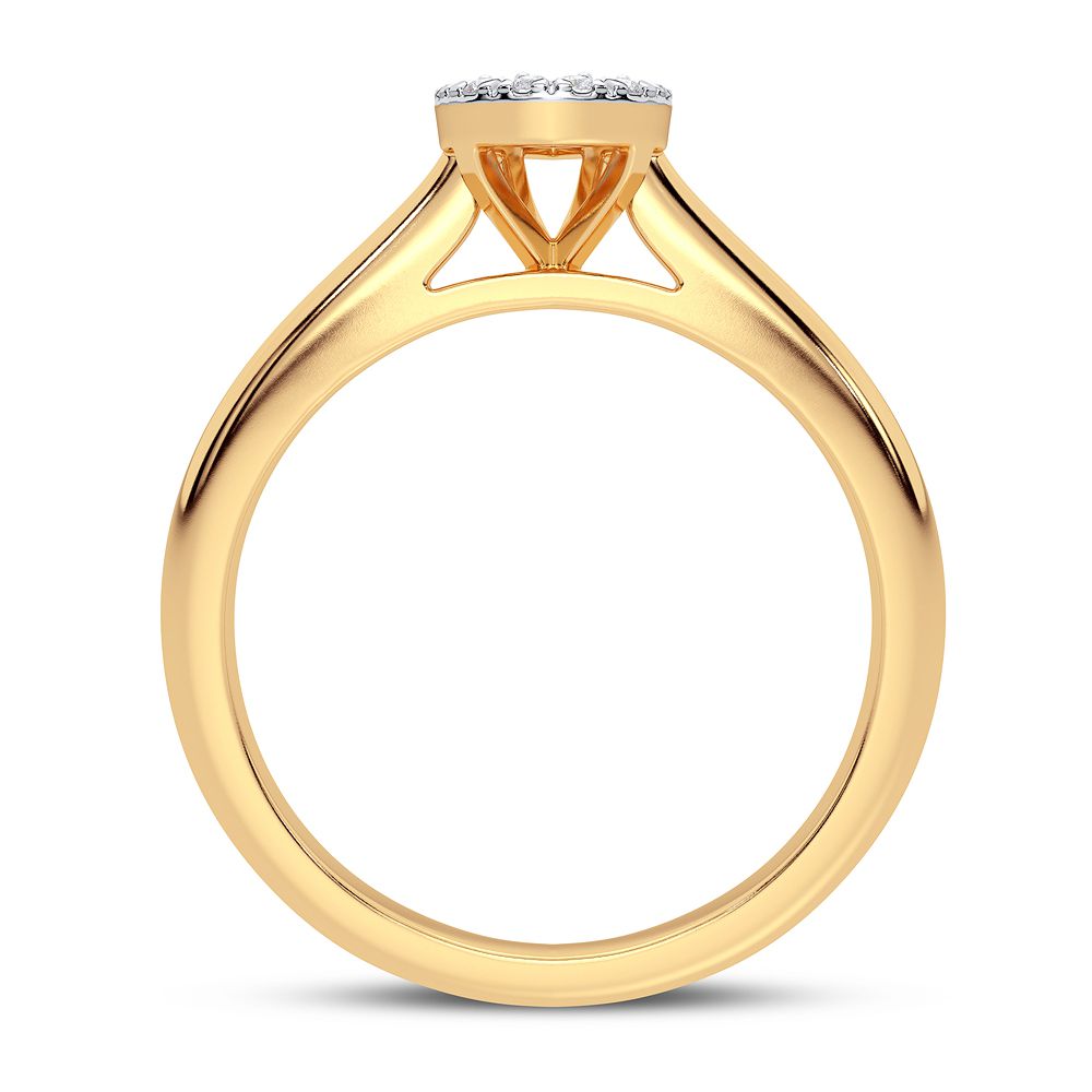 14K Yellow Gold Lab Diamond Engagement Ring - 0.25CT Brilliance