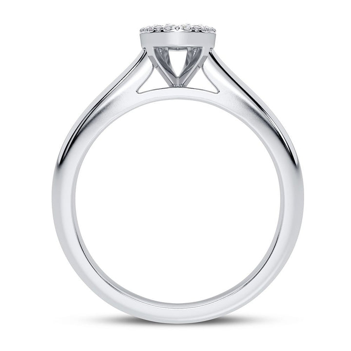 Elegant 14K White Gold 0.25CT Lab Diamond Ring