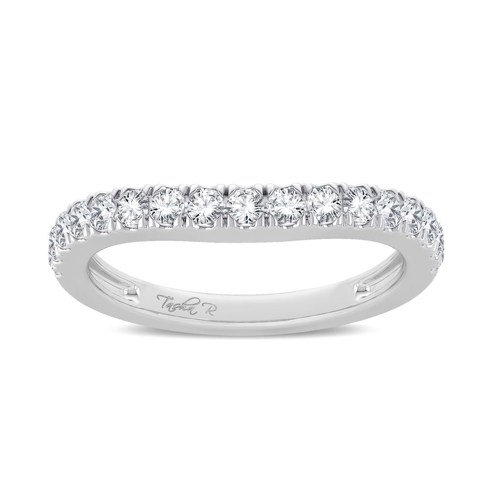 Brilliant 14K White Gold 0.50ct Lab Diamond Enhancer Ring Band