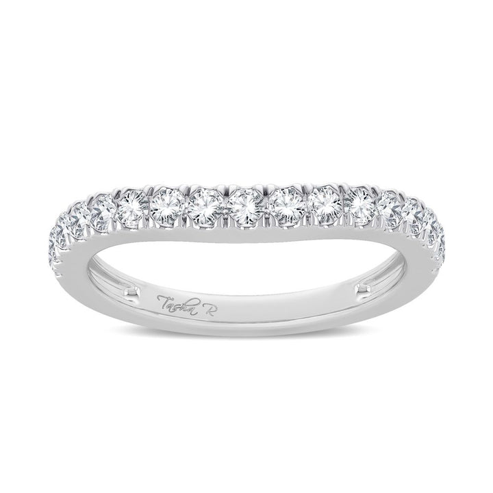 Brilliant 14K White Gold 0.50ct Lab Diamond Enhancer Ring Band
