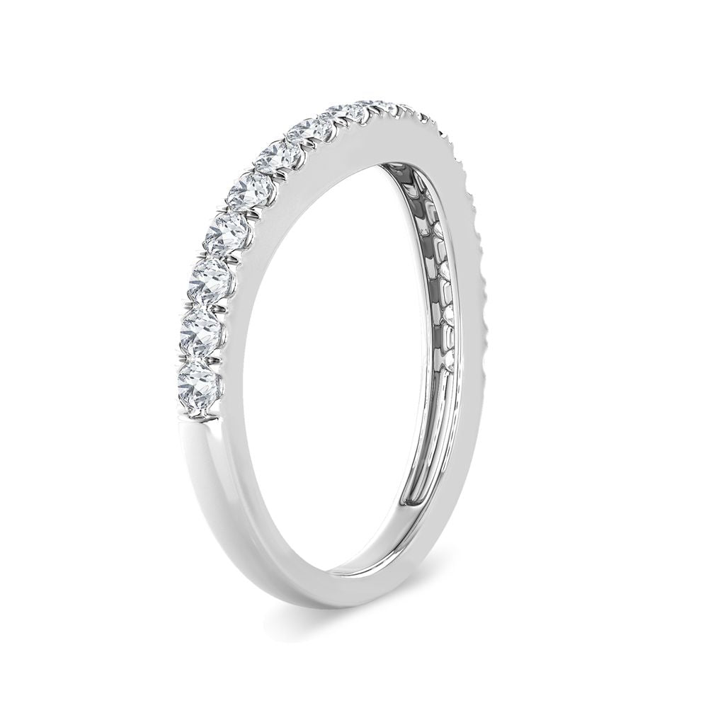 Brilliant 14K White Gold 0.50ct Lab Diamond Enhancer Ring Band