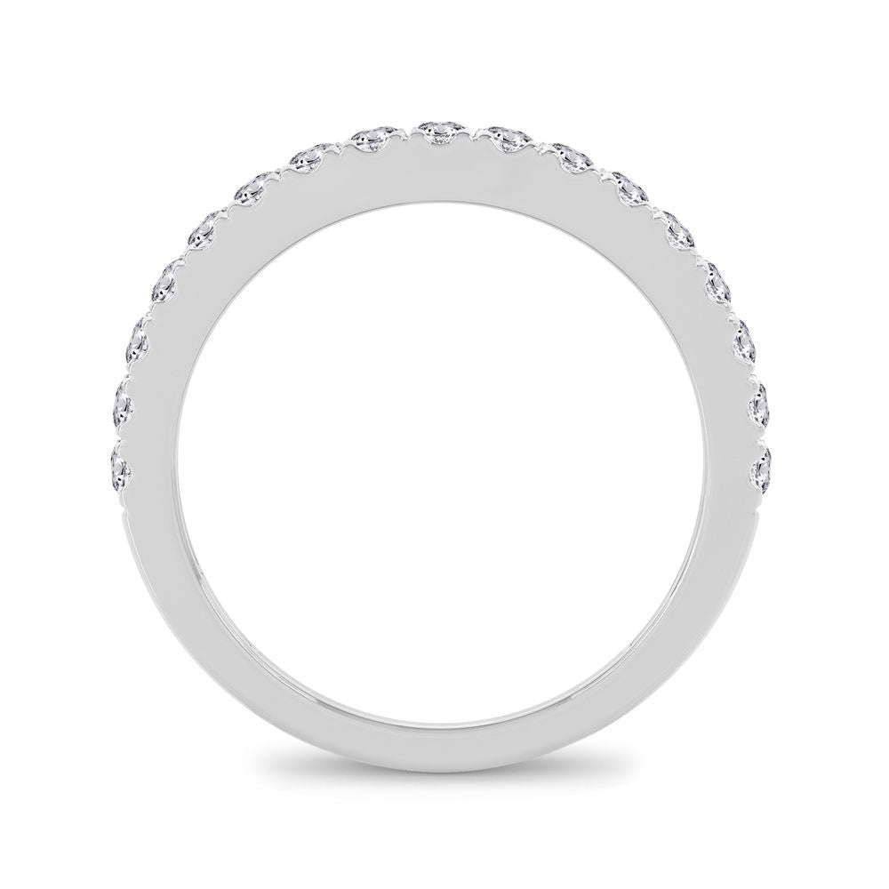 Brilliant 14K White Gold 0.50ct Lab Diamond Enhancer Ring Band