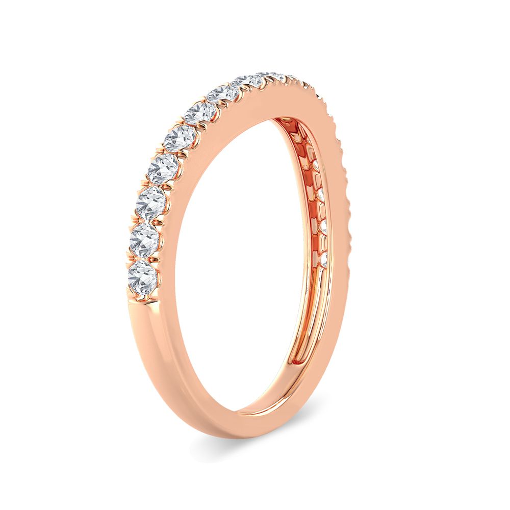 Romantic Rose Gold 0.50ct Lab Diamond Enhancer Ring Band
