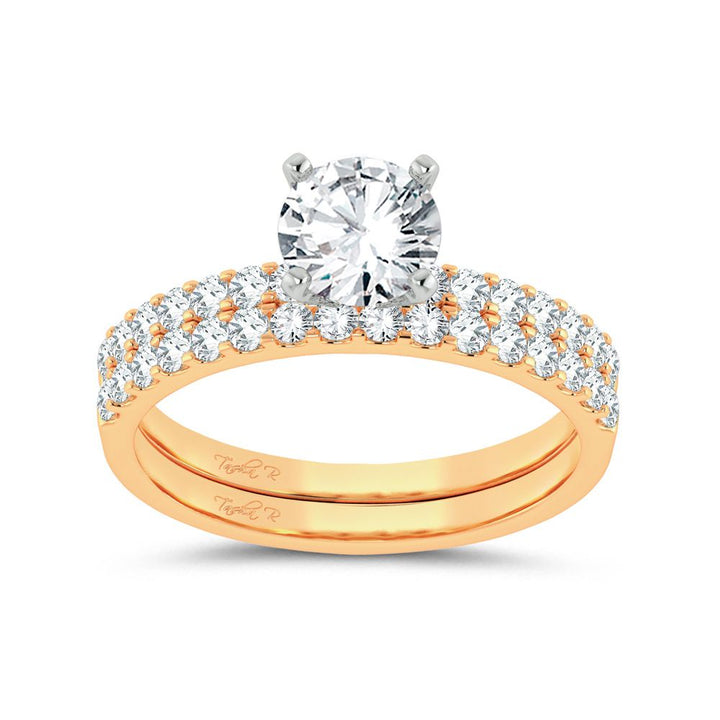 14k Yellow Gold Lab Diamond Engagement Ring Semi Mount