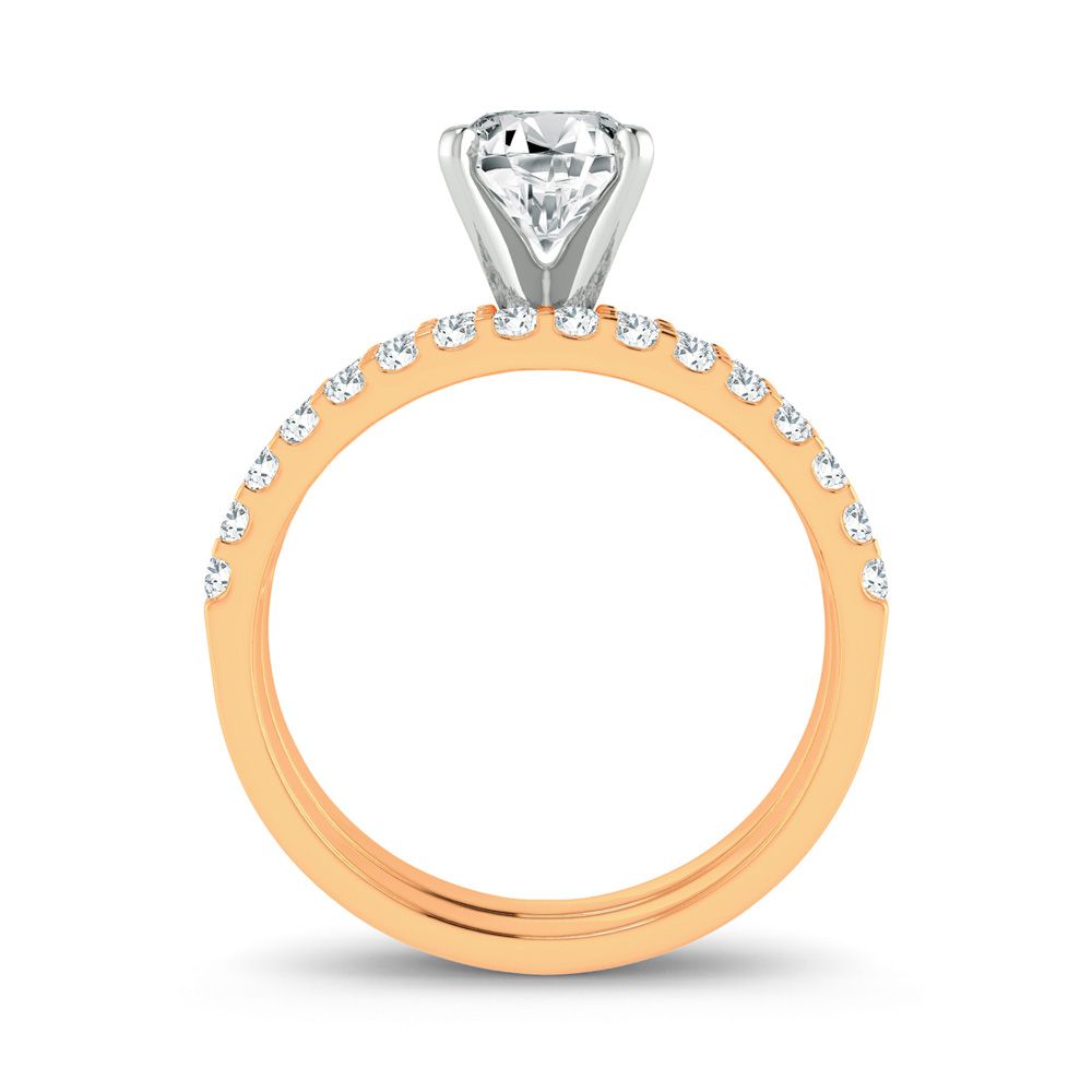 14k Yellow Gold Lab Diamond Engagement Ring Semi Mount