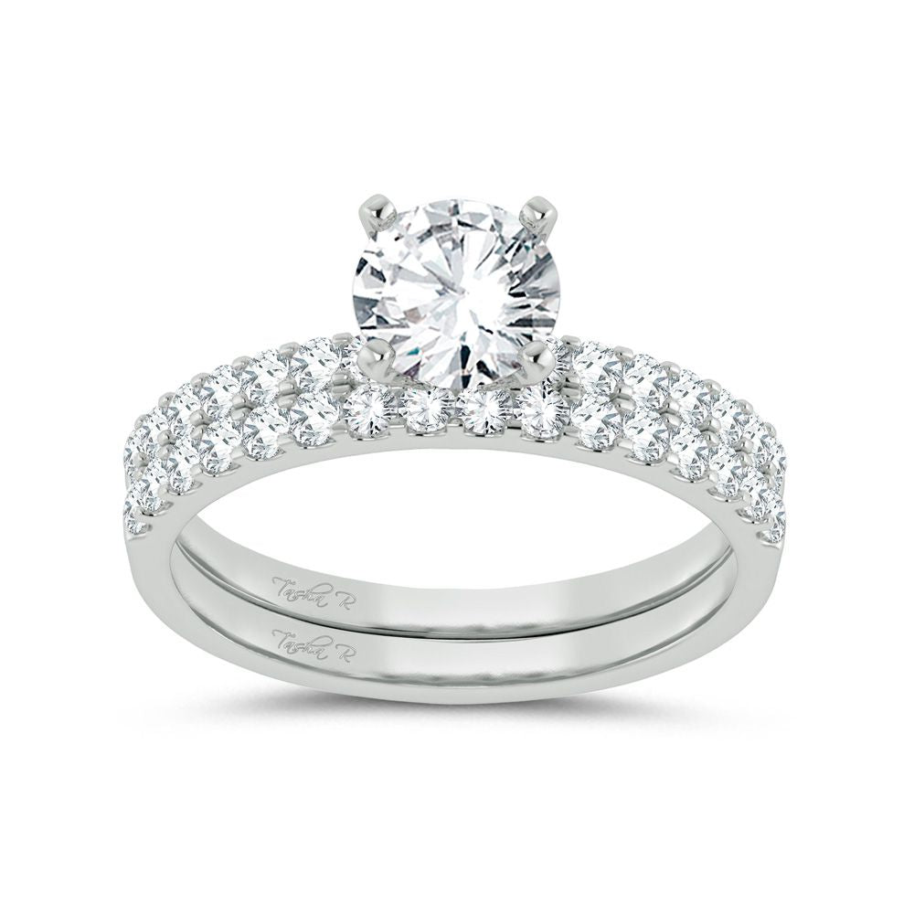14k White Gold Lab Diamond Engagement Ring Semi Mount