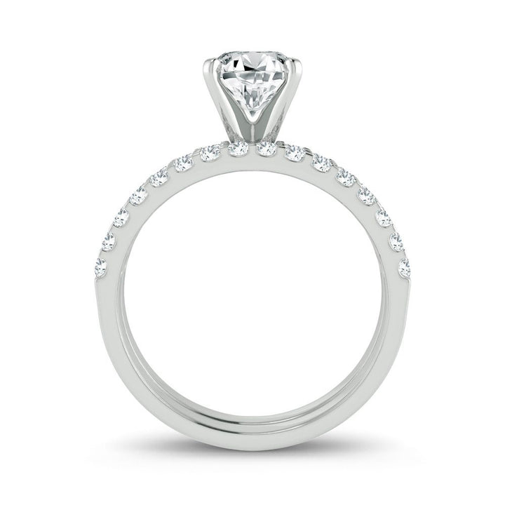 14k White Gold Lab Diamond Engagement Ring Semi Mount