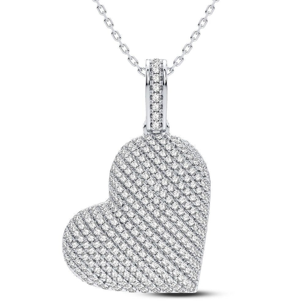 Luminous 14k White Gold Lab Diamond Pendant for Her