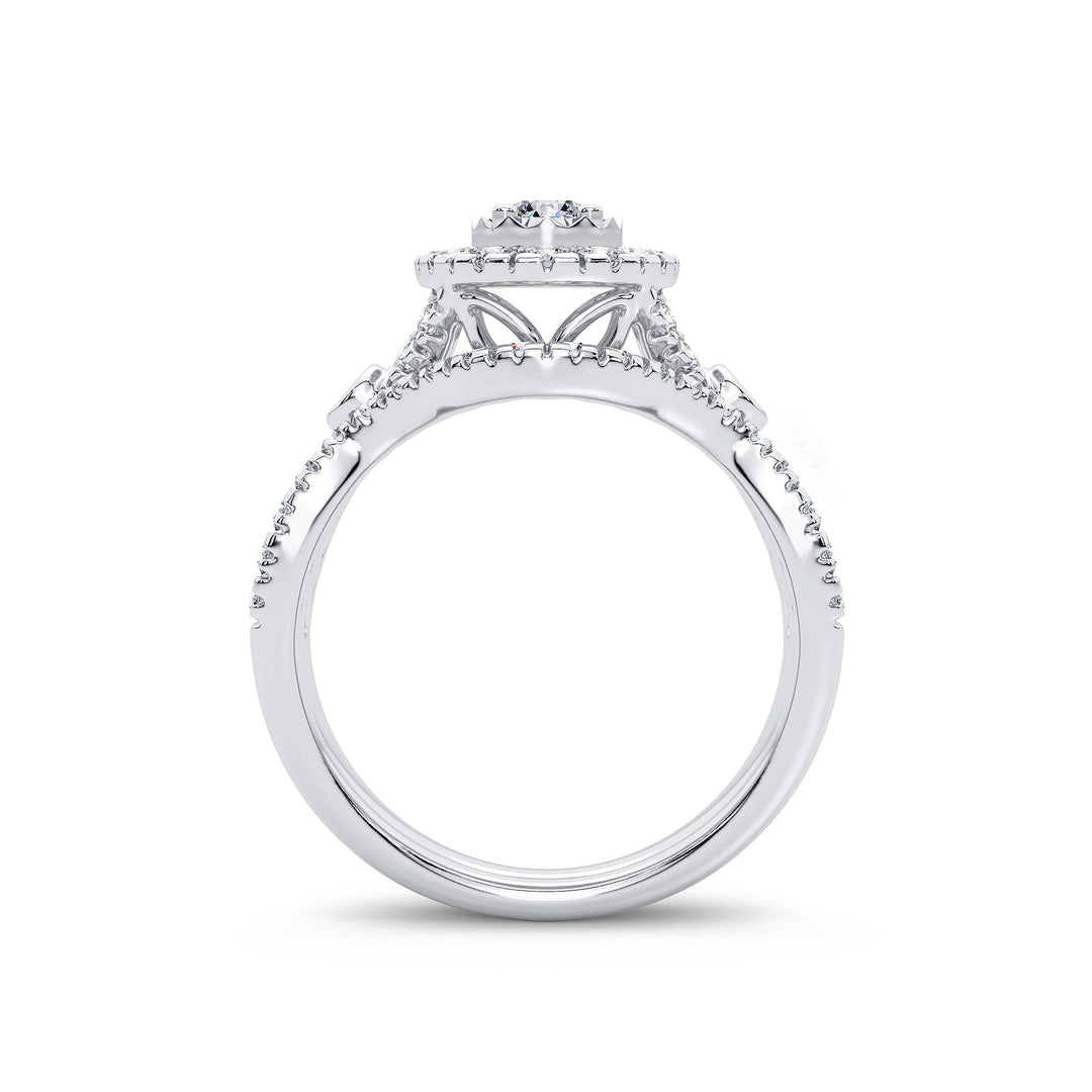 Timeless 14k White Gold 1CT Lab Diamond Engagement Ring