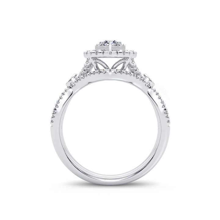 Timeless 14k White Gold 1CT Lab Diamond Engagement Ring