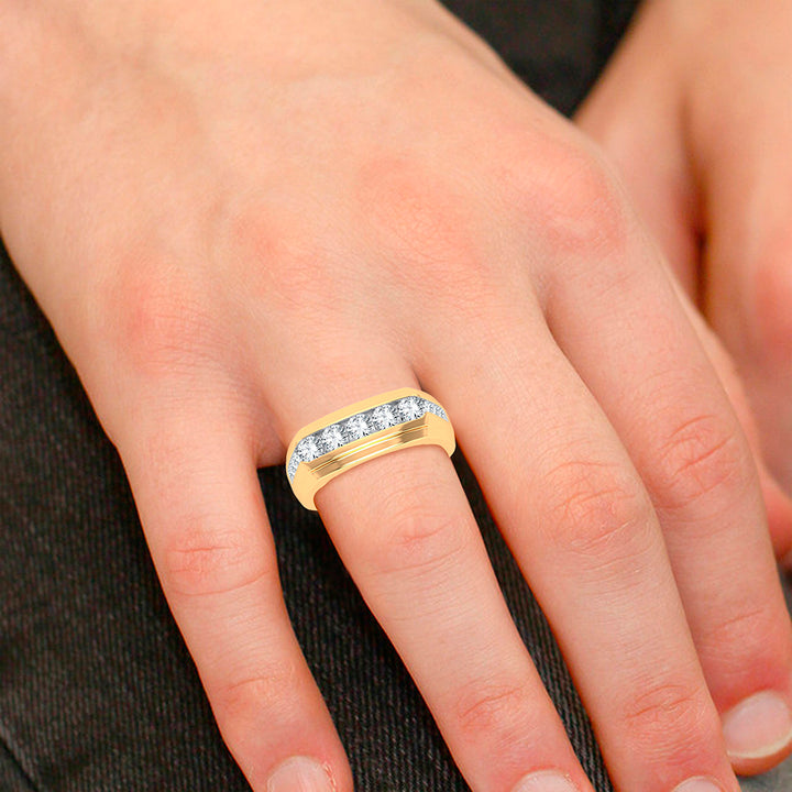 14K 1.00CT DIAMOND MEN'S RING