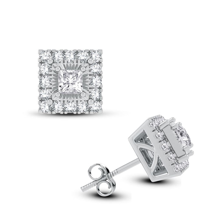 Brilliant 14k White Gold Lab Diamond Stud Earrings 0.40CT