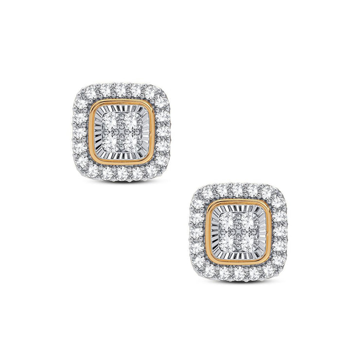 14k Yellow Gold Lab Diamond Stud Earrings for Women (0.33CT)