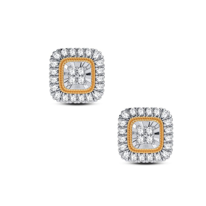 Chic 14k Gold 0.33CT Lab Diamond Earring Pair