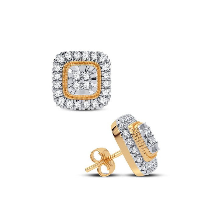 Chic 14k Gold 0.33CT Lab Diamond Earring Pair
