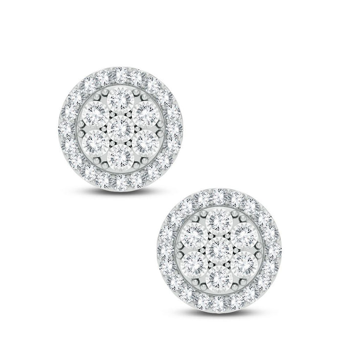 Brilliant 14k White Gold Lab Diamond Stud Earrings 0.50CT