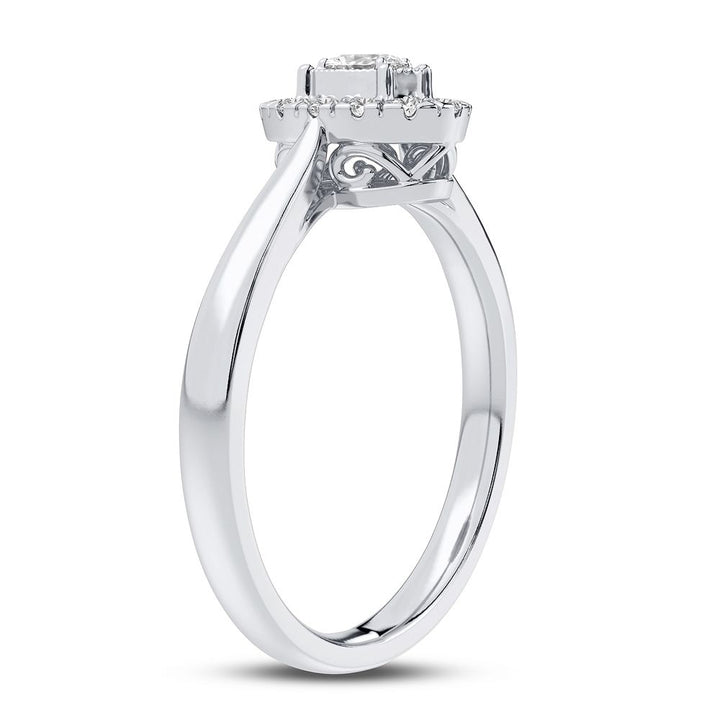 14k White Gold Lab Diamond Promise Ring (0.25CT)