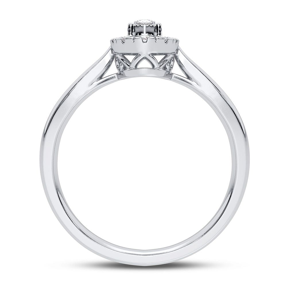 14k White Gold Lab Diamond Promise Ring (0.25CT)