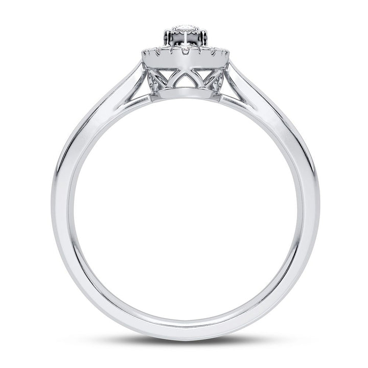 14k White Gold Lab Diamond Promise Ring (0.25CT)