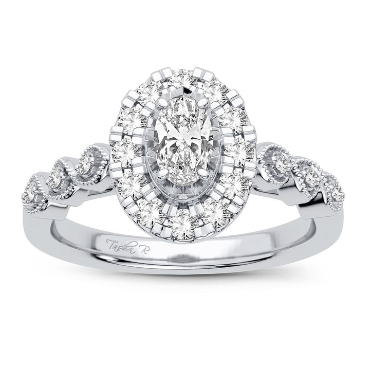 Timeless 14k White Gold 0.77CT Lab Diamond Ring