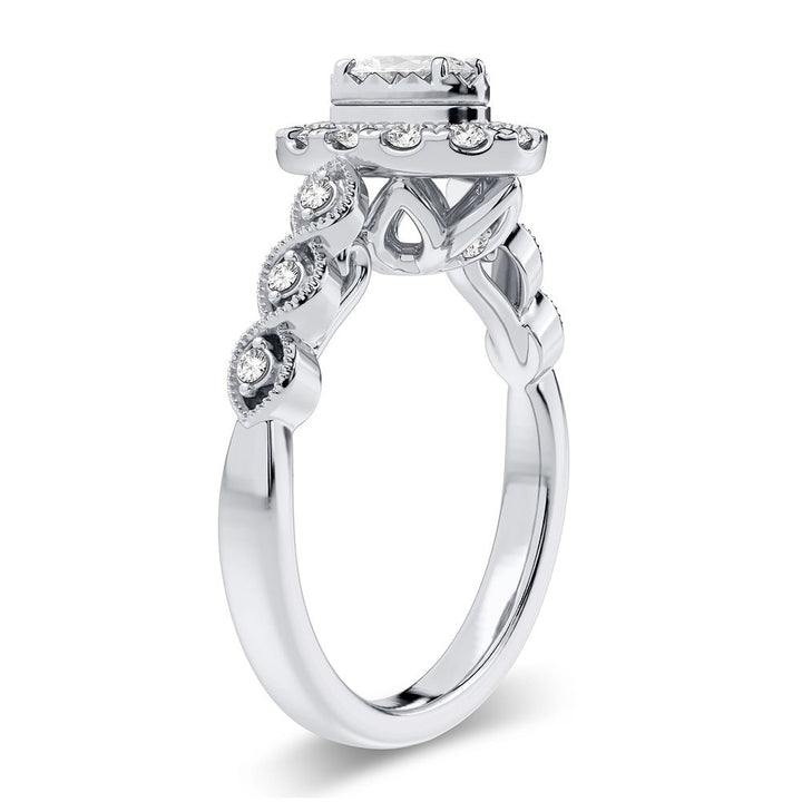 Timeless 14k White Gold 0.77CT Lab Diamond Ring