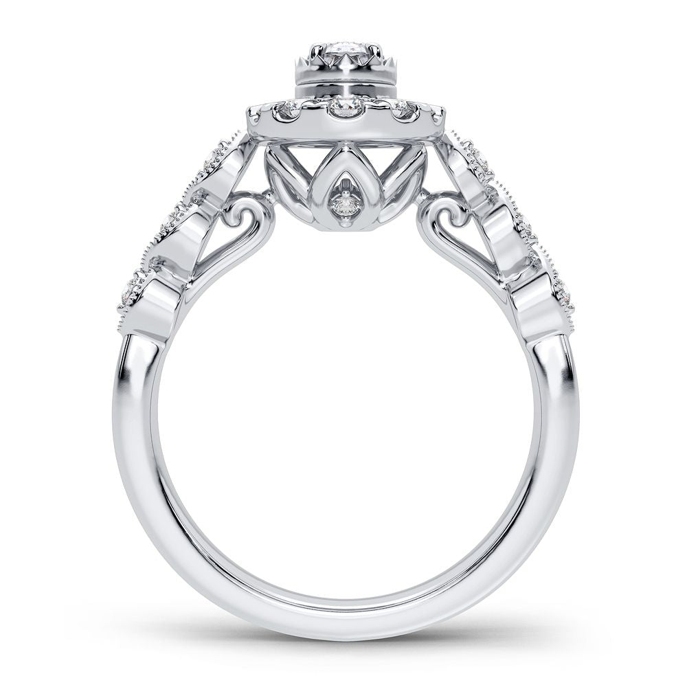 Timeless 14k White Gold 0.77CT Lab Diamond Ring