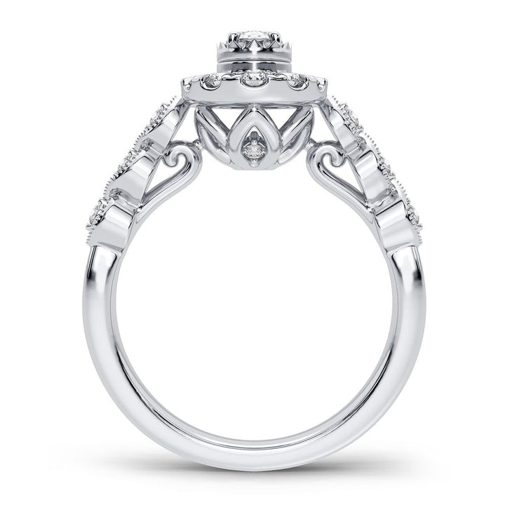 Timeless 14k White Gold 0.77CT Lab Diamond Ring