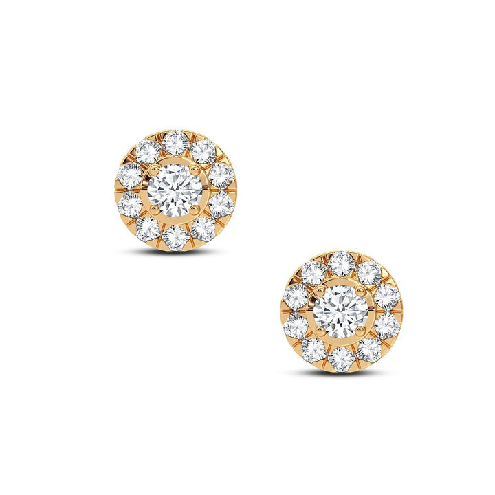 14k Yellow Gold Lab-Grown Diamond Stud Earrings (0.25CT)