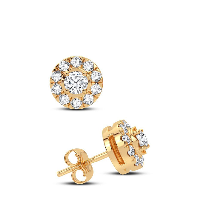 14k Yellow Gold Lab-Grown Diamond Stud Earrings (0.25CT)
