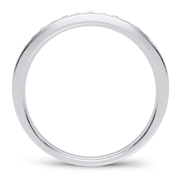 Chic 14k White Gold Lab Diamond Minimalist Womens Band
