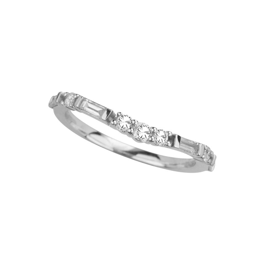 Chic 14K White Gold 0.33CT Lab Diamond Ring Enhancer Band