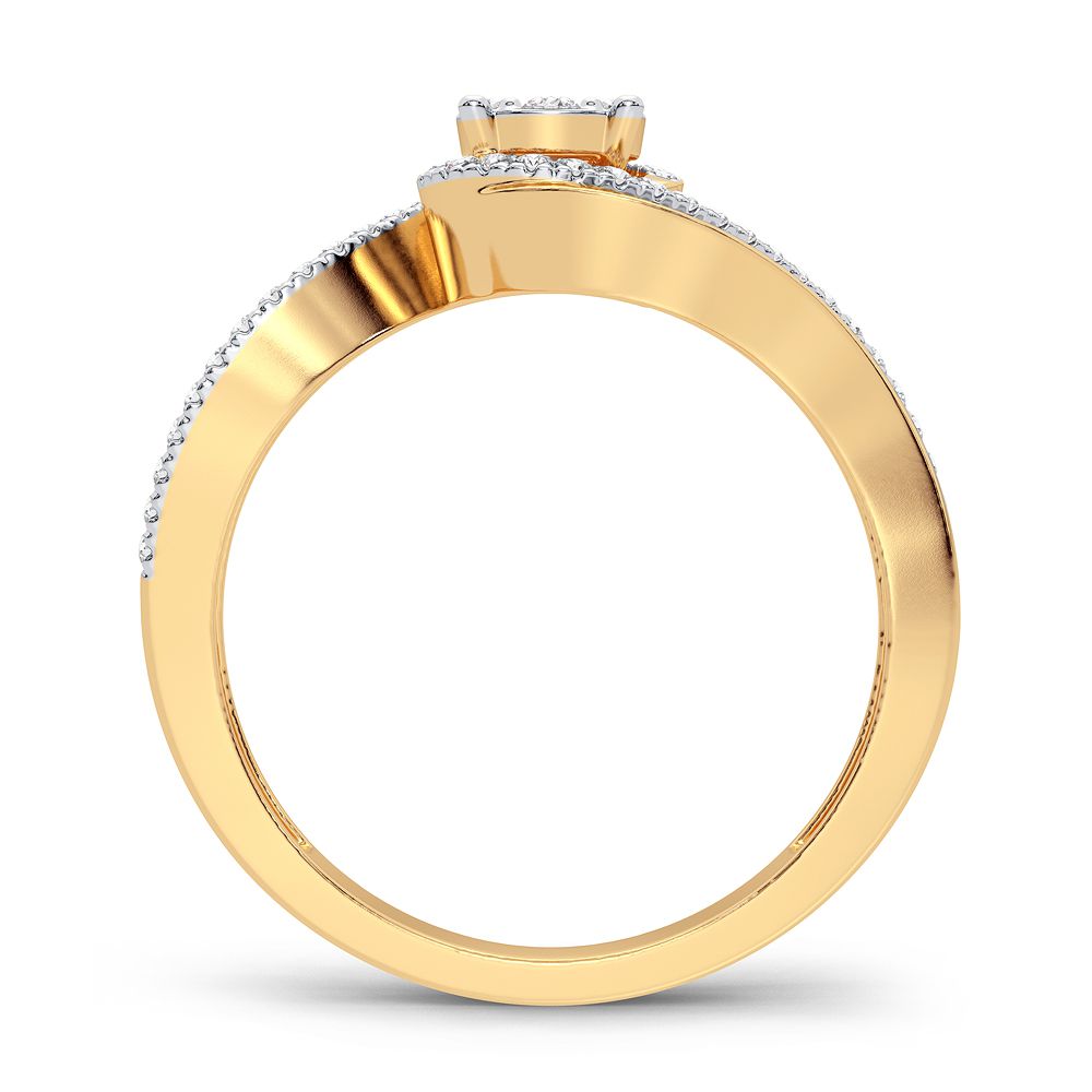 14K Yellow Gold Lab Grown Diamond Promise Ring